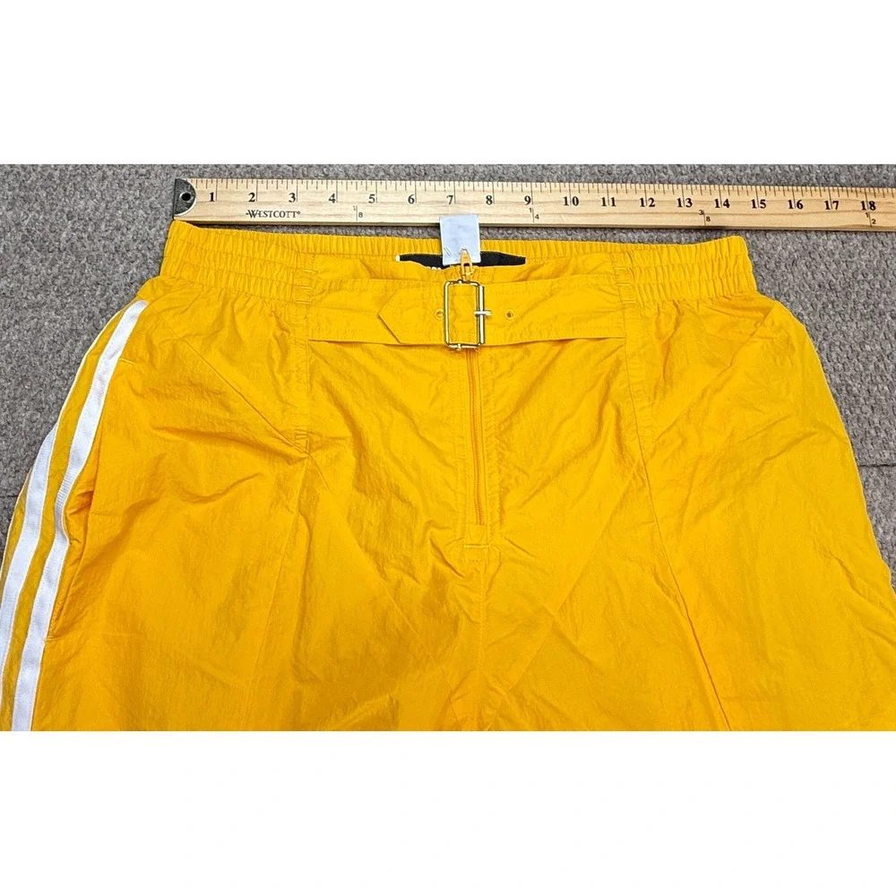 Adidas Paolina Russo Women's Yellow Buckle‎ Waist Windbreaker Track Pants Size L
